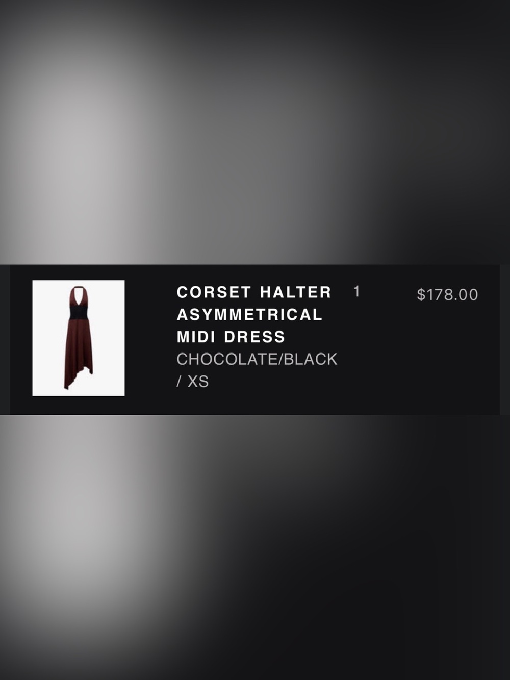 WeWoreWhat Corset Halter Asymmetrical MIDI Dress